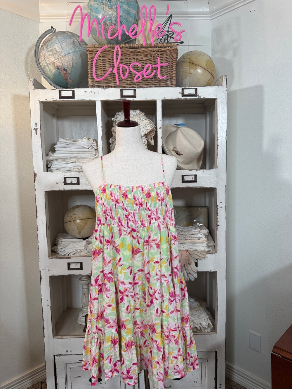 Floral Smocked Bodice Dress